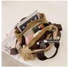 Retro Multi-Pocket Canvas Tote: Large Capacity Shoulder & Crossbody Bag for Women