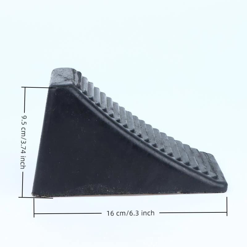 Triangular Stable Portable Rubber Wheel Chock Non-Slip Heavy Duty Small Car Tire Stopper for Daily Parking