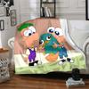 1pc Phineas and Ferb4 Blanket, Gift, for Men and Women, Soft Blanket, Good for Sofa Bed Couch Travel, Lightweight Flannel Blanket