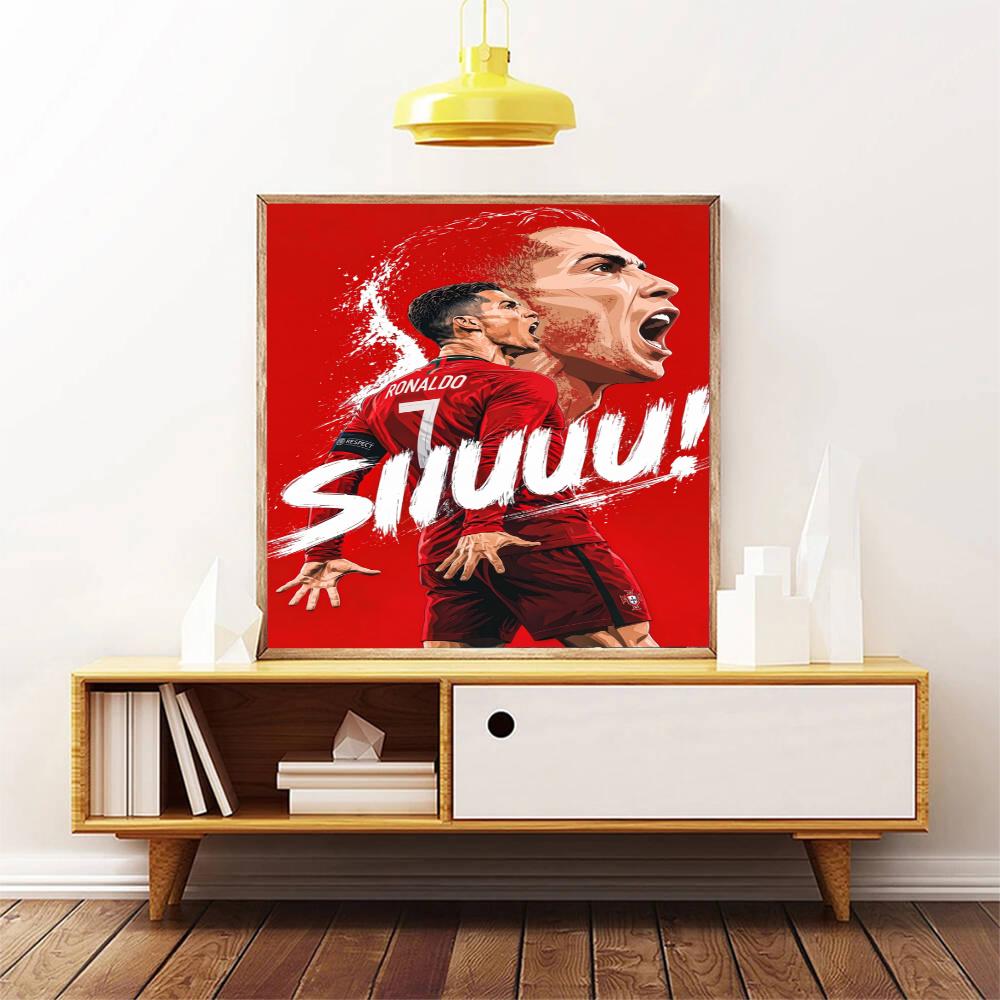Cristiano Ronaldo Diamond Painting Round Diamond Mosaic Rhinestones Diamond Embroidery Craft Kit Wall Decor Without Frame