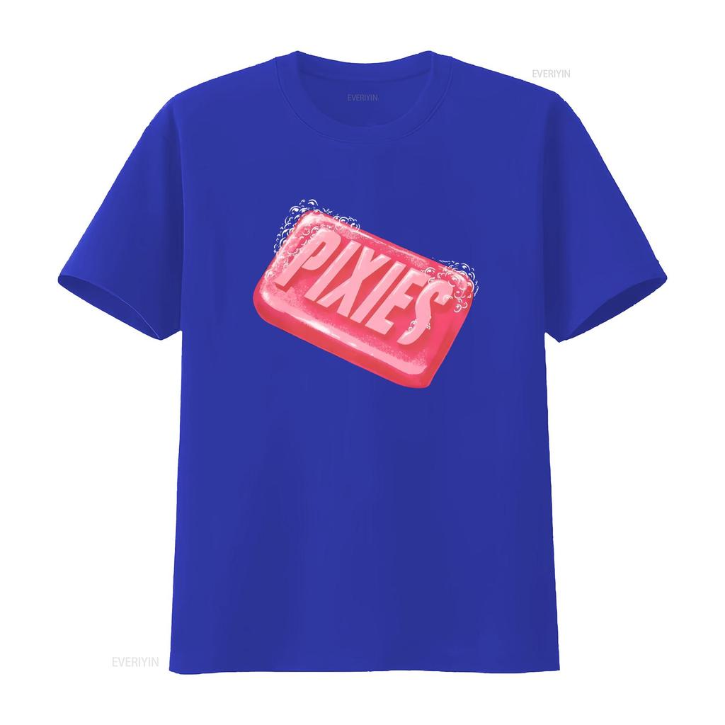 PIXIES Wash Up Design T Shirt Front Back Print X Large Size Vintage Washed Fashion Designer Clothes Streetwear Casual