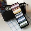Men's Mid-Calf Jacquard Solid Color Socks - Five Pairs, Breathable & Casual for All Seasons