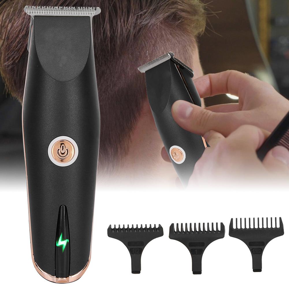 Professional Electric Hair Clipper Oil Head Hair Trimmer USB Charging Barber Hair Cutting ToolBlack