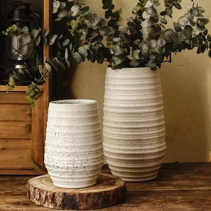 Coarse Pottery Earthenware Vase Set for Home & Hotel Decor