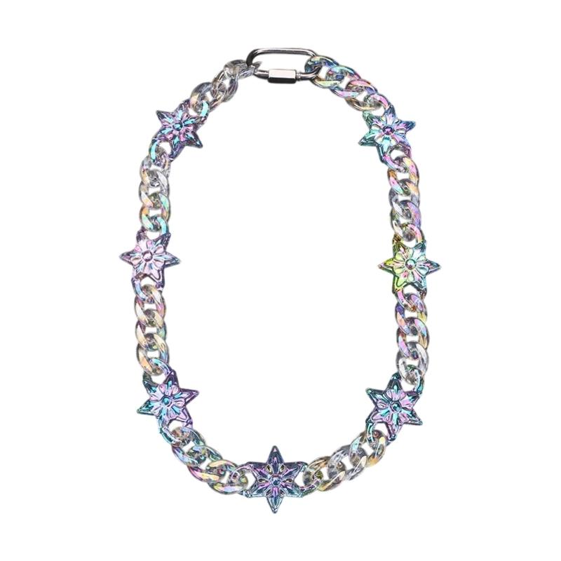 Яркое Стильное Акриловое Подвесное Ожерелье Прочное Гипоаллергенное Украшение Уникальное Акриловое Повседневное Ожерелье Для Ежедневного Ношения