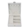 Jewelry Box Leather Single Layer Necklaces Earrings Rings Jewelry Organize Case for Travel White