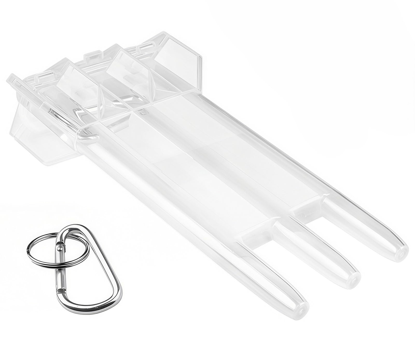 

darts case clear abs plastic carabiner 3 darts