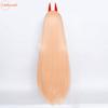 Wysokiej Jakości Peruka Makima Power Wigs 100cm Długa Różowo-Pomarańczowa Odporna na Ciepło Syntetyczne Włosy Peruka do Cosplayu Anime + Czepek pod Perukę