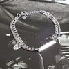 Glory_Arden [Unisex] Surgical Steel Rectangular Point Double Chain Bracelet / Ghmb-173