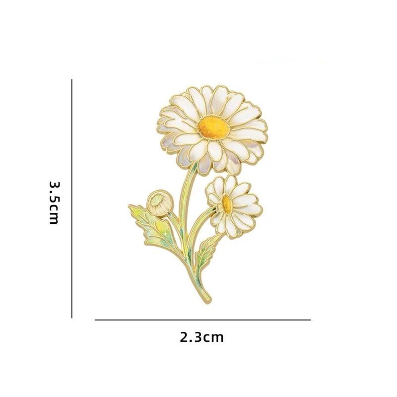 Elegant Botanical Enamel Flower Pins Assorted Plant Lapel Brooches Nature Badges For Womens  Jewelry Accessories