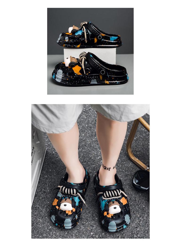 2025 Summer Hole Shoes Dog Ear Slippers - Unisex