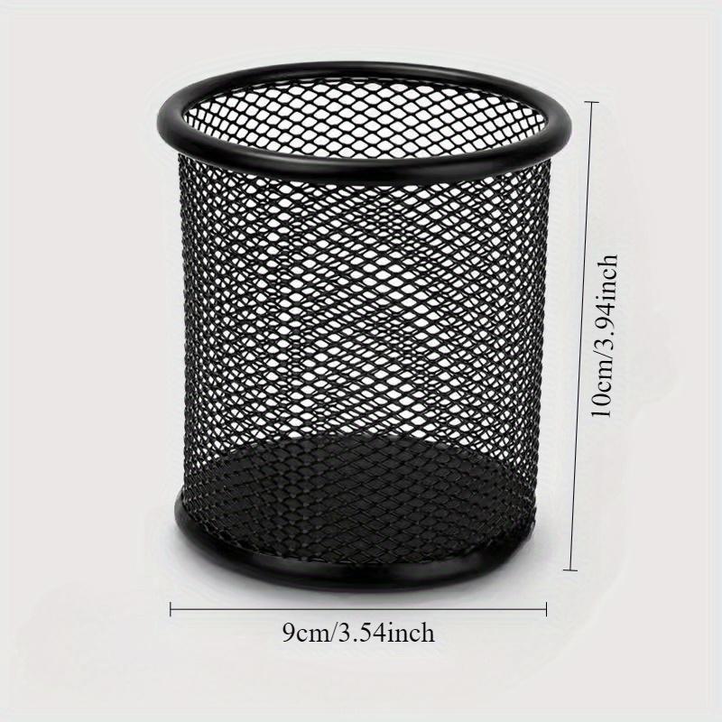 

Large-Capacity Metal Stylish Pen Holder - Creative Office Desk Organizer for Supplies and Accessories чёрный
