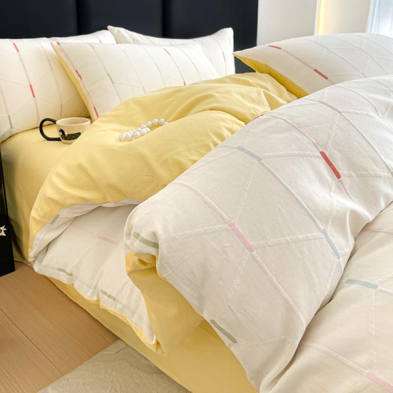 A-Class 100% Cotton 3-Layer Yarn Bedding Set Soft Breathable All Season