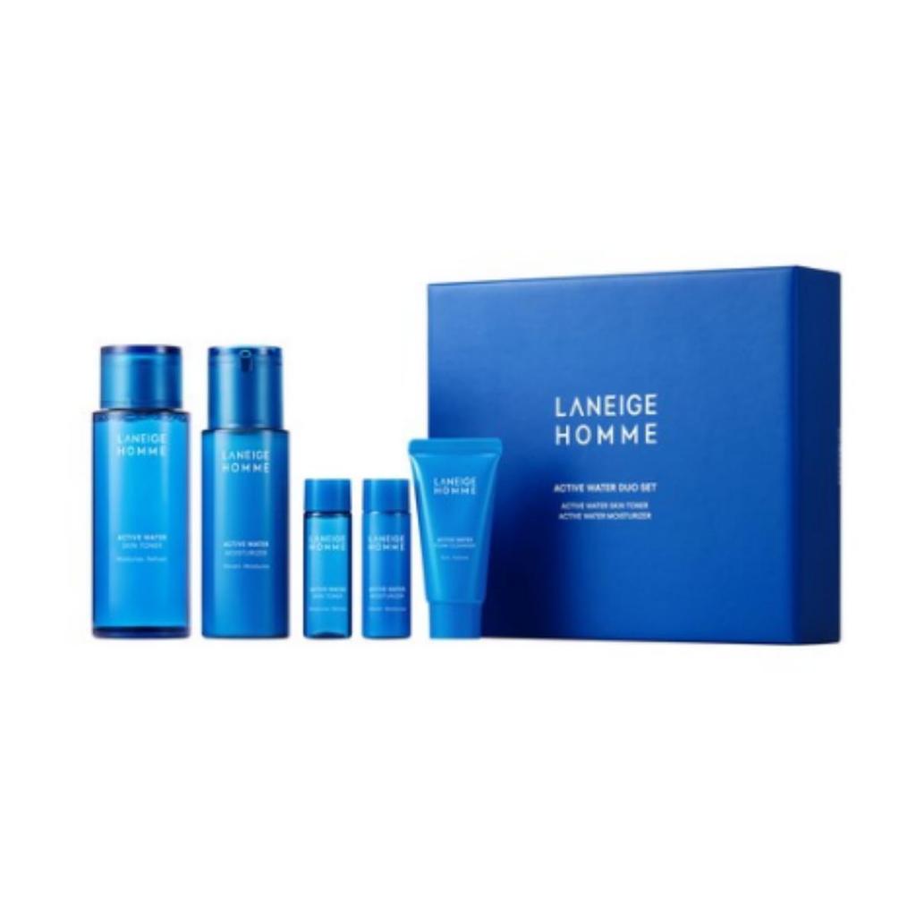 LANEIGE Active Water Men 2‑Piece Set — Active Water Skin 180 Ml & Moisturizer 125 Ml