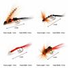 60PCS Colorful Fly Fishing Kit with High Carbon Steel Hook Fly Fishing Tackle  Lakes Rivers