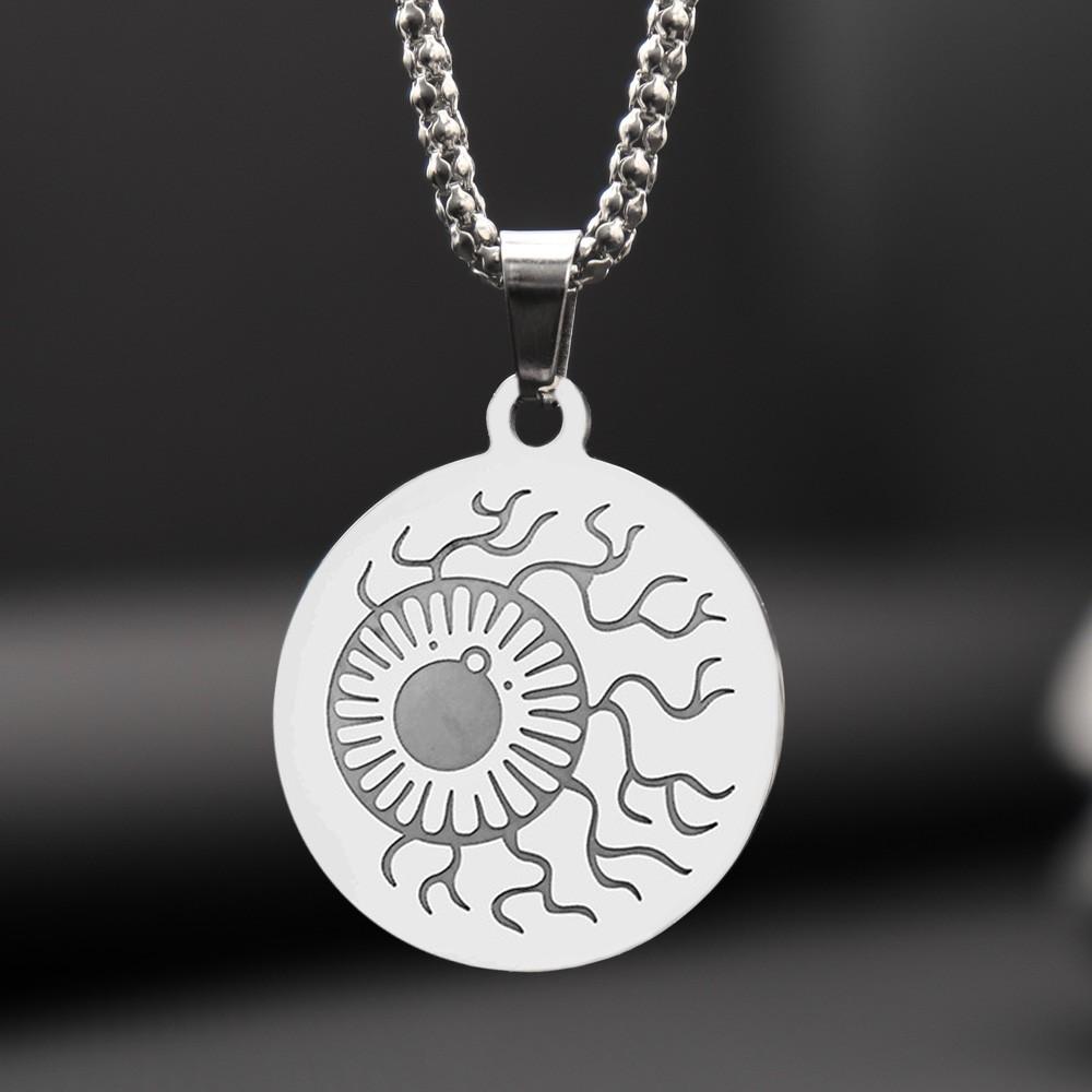 

Модное популярное ожерелье из нержавеющей стали с подвеской в виде глазного яблока, подвеска в виде зрачка, аксессуары для подарков на вечеринку