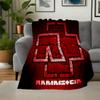 Rammstein Logo T-Shirt Men's Women's Unisex Fit Black Red WhiteBlanket Flannel Throw Blanket for Sofa, Bed, Travel, Camping, Office, Couch,