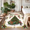 Christmas Custom Name Printed Square Area Rug Soft Non Slip Floor Carpet For Bedroom Holiday Gift