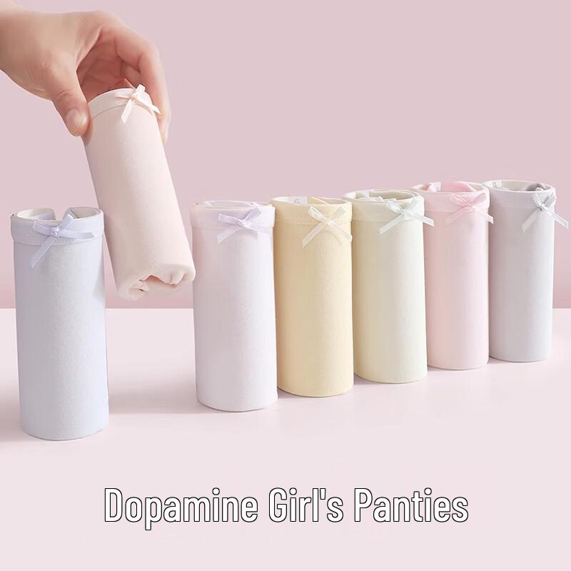 LANGSHA Damskie majtki z czystej bawełny, antybakteryjne, średnio wysokie, 7 sztuk