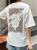 Oversized T-Shirt, pPlain Graphic On the bBack Cotton