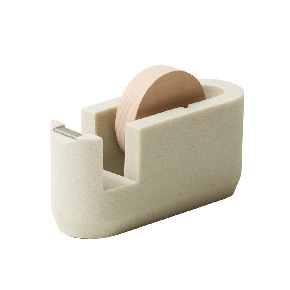 ideaco Tape Cutter Stand, 17cm Wide x 6cm Deep x 11cm High, Stone Sand White