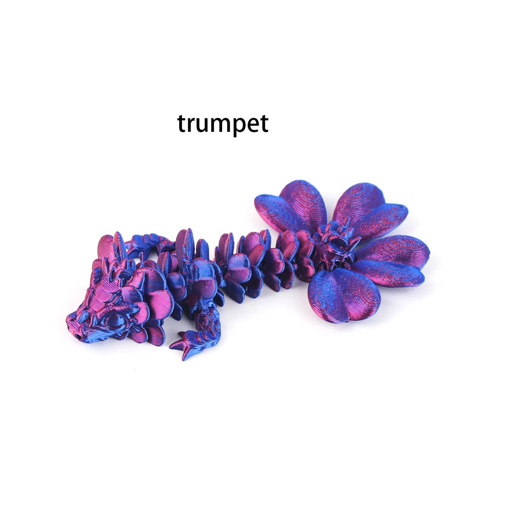 3D Printing Four Leaf Clover Dragon Joint Mobile Set Ornament Handheld Gift Creative Trendy Play Gift Relief Toy