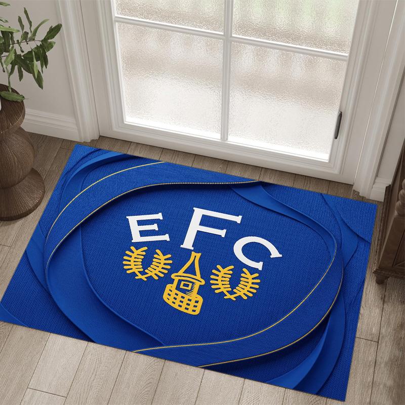 Everton Football Design Crystal Velvet Carpet Cozy Non?Slip Printed Rug For Bedroom Living Room Entrance