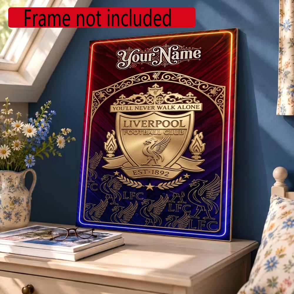Liverpool Team Personalized Name Round Diamond Painting Kit Diamond Embroidery Painting Rhinestones Mosaic Frameless Handwork Decoration Arts