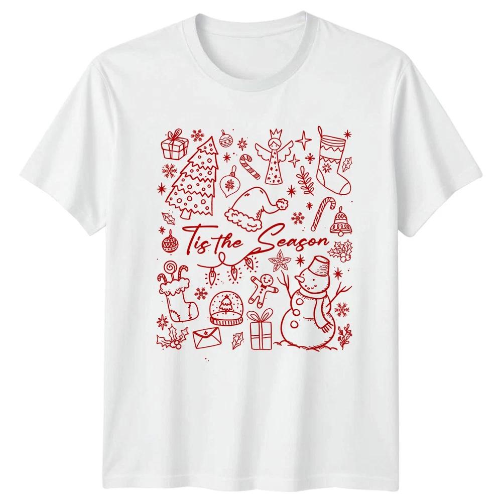 Tis The Season Christmas Holiday Unisexs TShirt Unisexs Tee Graphic Unisex Top S