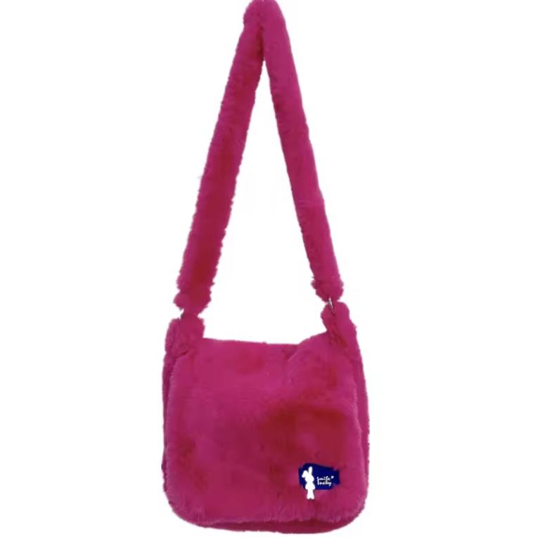 

Ins Plush Women Messenger Bag Vintage Ladies Shoulder Crossbody Bags Large Capacity Students Girls Furry Tote Purse Handbags