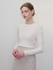 MOMET Como Basic Round Ribbed Knit Ivory