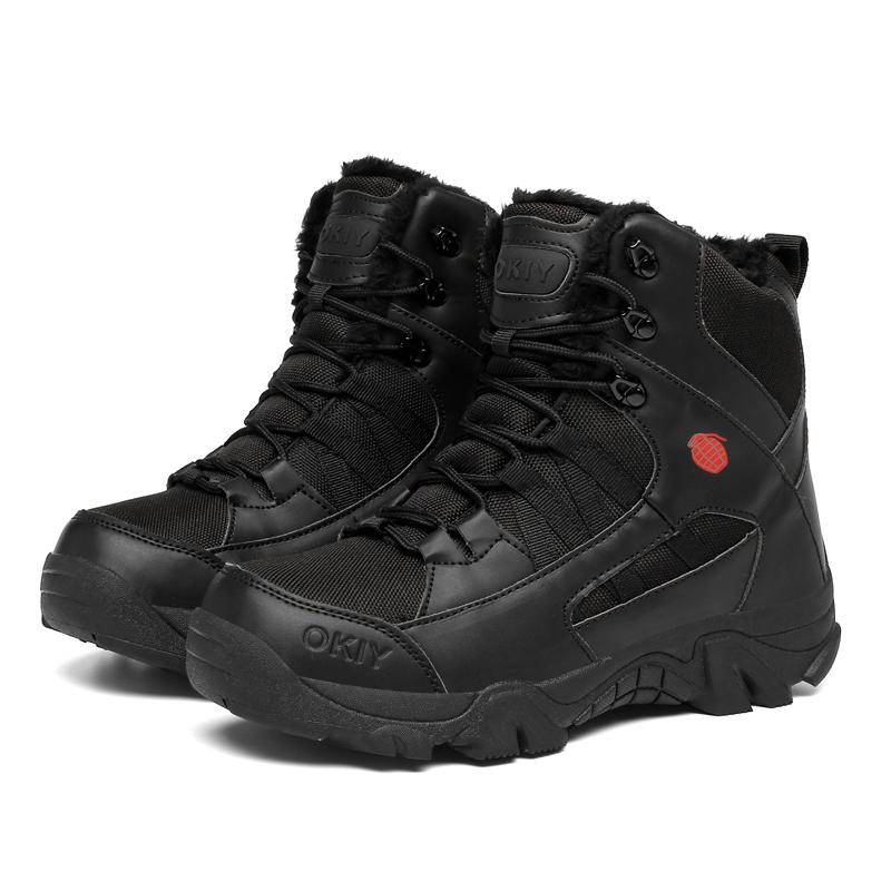 Herbst Winter Herrenstiefel Wasserdichte Outdoorstiefel Bequeme Knöchel Schneestiefel Übergröße 39-46 Hohe Herrenschuhe