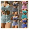 Backless Striped Bikini Swimsuit for Women - Sexy European and American Swimwear