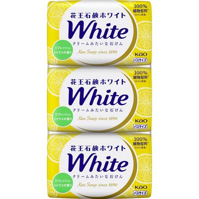 White Soap White Refreshing Citrus Scent Bath Size 3-pack 390G General Purpose Soap Please Lather Well Before Use. General Purpose Soap