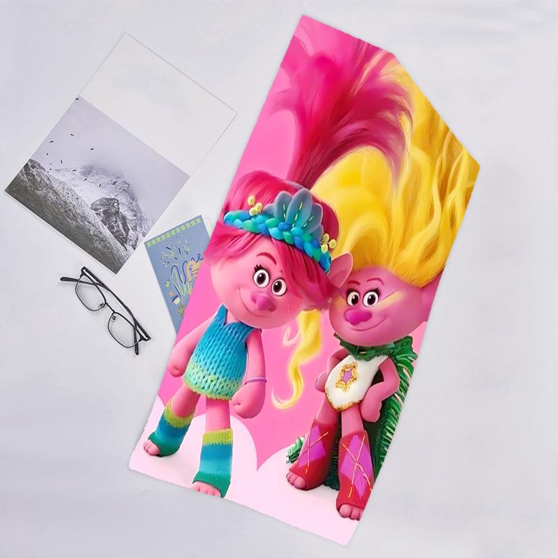 1pc Trolls Beach Towel, Beach and Seaside Swimming Pool Equipment, Fashion Pattern, Rectangular, Travel Essentials