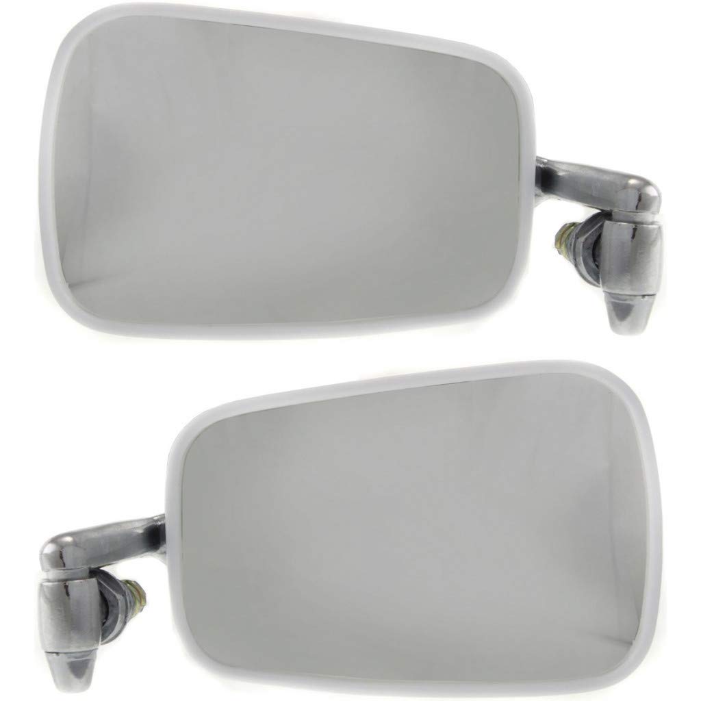 

Volkswagen Beetle 1968-1977 Driver and Passenger Side Door Mirror Pair Unbreakable Manual Unheated Chrome 113857513D 113857514D VW1320101 VW1321101 Driver and Passenger Side