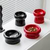 Neck Protection Pet Raised Bowl Wide Opening Dog Bowl Cat Puppy Kitten Ceramic Bowl