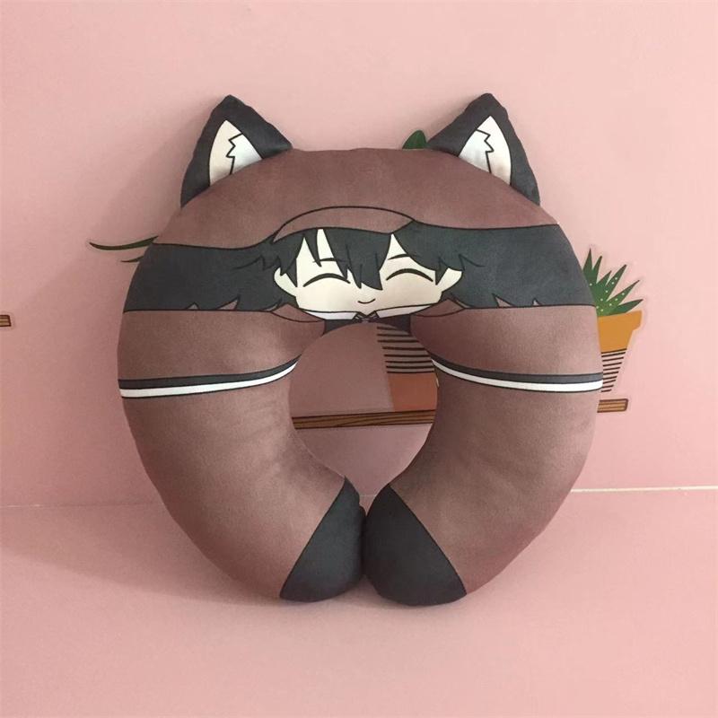Bungou Stray Dogs Edogawa Rampo Cosplay Seyahat Boyun Yastığı Fyodor Dostoyevsky U Şekilli Peluş Yastık Oyuncak