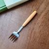 Stainless Steel Wooden Rice Soup Cake Fruit Fork Coffee Dessert Spoon  for Family Dining