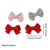 4Pcs Baby Bows Hair Clip For Kids Girls Solid Color Hairpins Barrettes Handmade Headwear Hair Accessories 2.1Inches