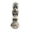 Resin Three Skulls Candle Holder Sculpture Halloween Decoration Gothic Horror Skeleton Figurine for Home Table Display