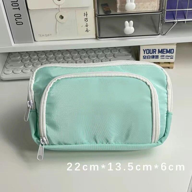 Girl Large Capacity Aesthetic Pencil Bag School Cases Cute Stationery Holder Bag Zipper Pencil Pouch Student School Supplies