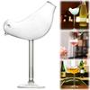 150ml Smoked Cocktail Goblet Glasses Multi-Purpose Elegant Bird Shaped Glass Transparent Goblet Glass for Champagne Drinks Wine
