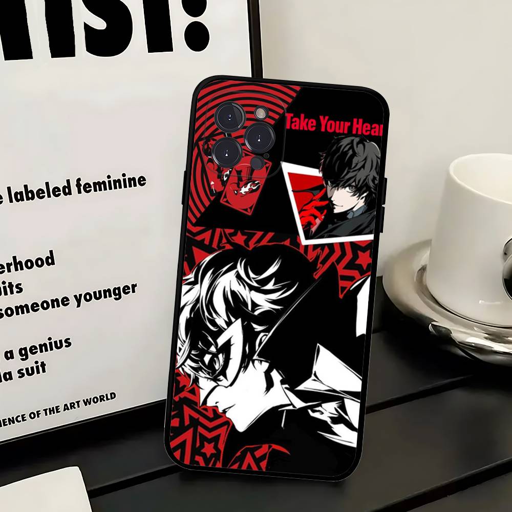 

Persona 5 Phone Case for iPhone 16 Pro Max 15 17 Plus 14 13 12 Mini 11 Black Cover iPhone 11