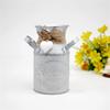 Vintage Shabby Metal Flower Vase Tin Pitcher Jug Plants Wedding Bucket Home Garden Decoration Dining Bar Decoration Iron Crafts
