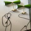 Diabolo Green Brass Sconce Mid Century Modern Wall Light Up Down Lighting