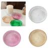3.94" Pillar Candle Holders,Glass Coasters Decorative Candle Plate and Tray Clear Glass Candle Plates for Centerpieces
