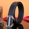 Men's Automatic Buckle Stainless Steel Belt, Genuine Leather Cowhide, Youth Versatile Casual Design