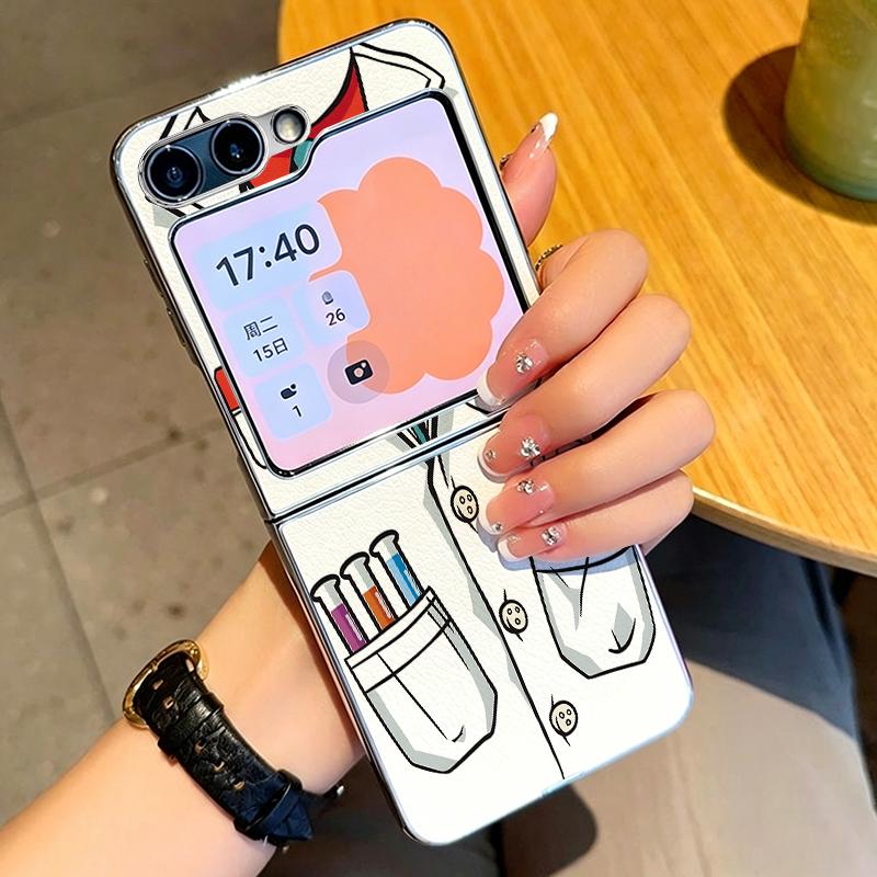 Global Flight Travel Line Case For Samsung Galaxy Z FlIP 7 FE 6 5 Plating PC+PU Leather Hybrid Folding Cover For Samsung Z Flip7 Flip6 Flip5