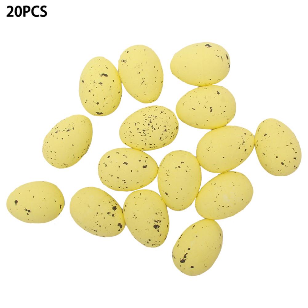 F&P Store Foam Bright Color 20Pcs Штучний пасхальний птах Голуб Яйце Подарунок для вечірки